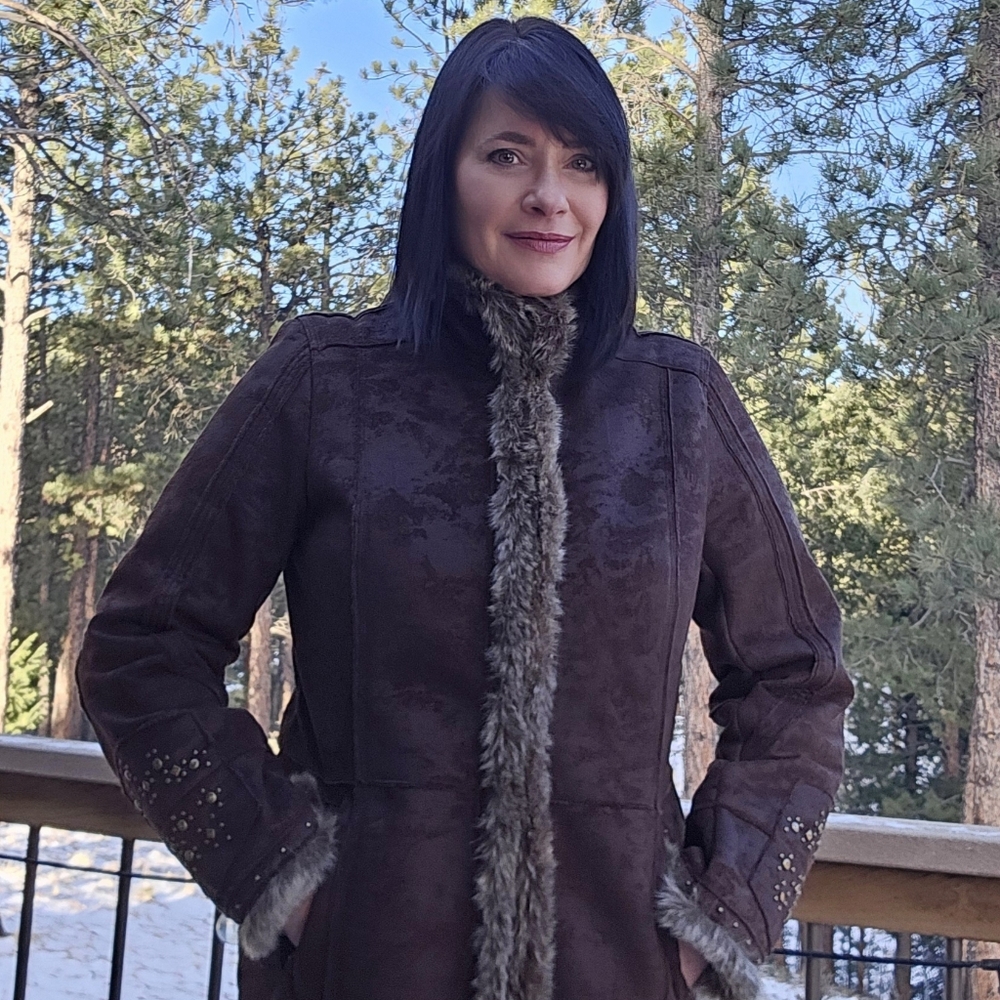 Ruff Hewn Dark Brown Teddy Jacket with Faux Fur